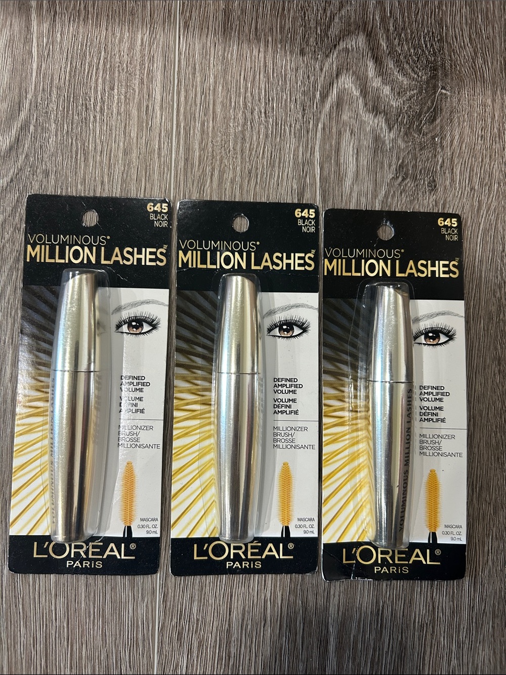LAST SET 3X L'Oreal Voluminous Million Lashes Mascara - #645 Black